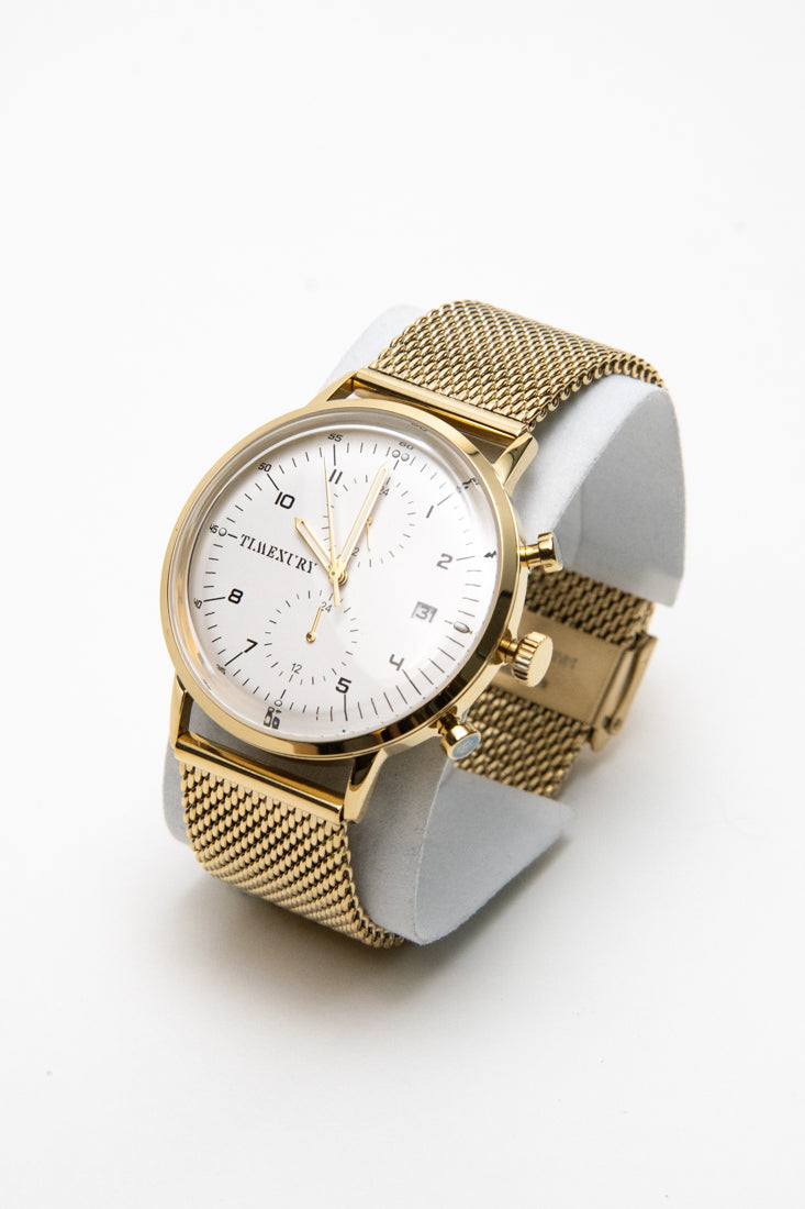 Gold & White Chronos - TimexuryWatches